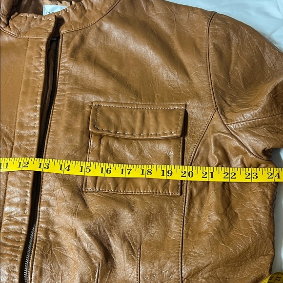 Chico's Tan Leather Jacket - Picture 5 of 8